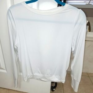 Zyia white dry fit material long sleeve top XS
